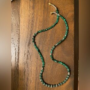 Elegant Green and Silver Necklace